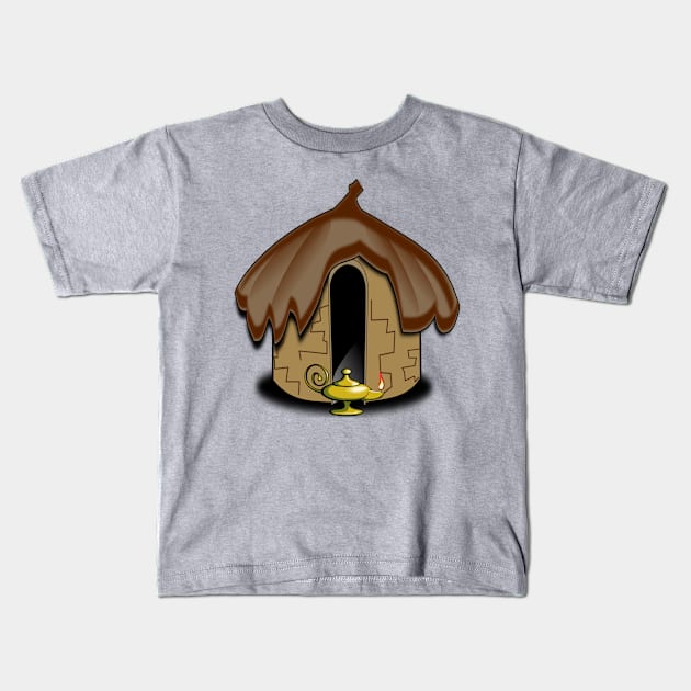 Hut with a magic Lamp Kids T-Shirt by teedesign20